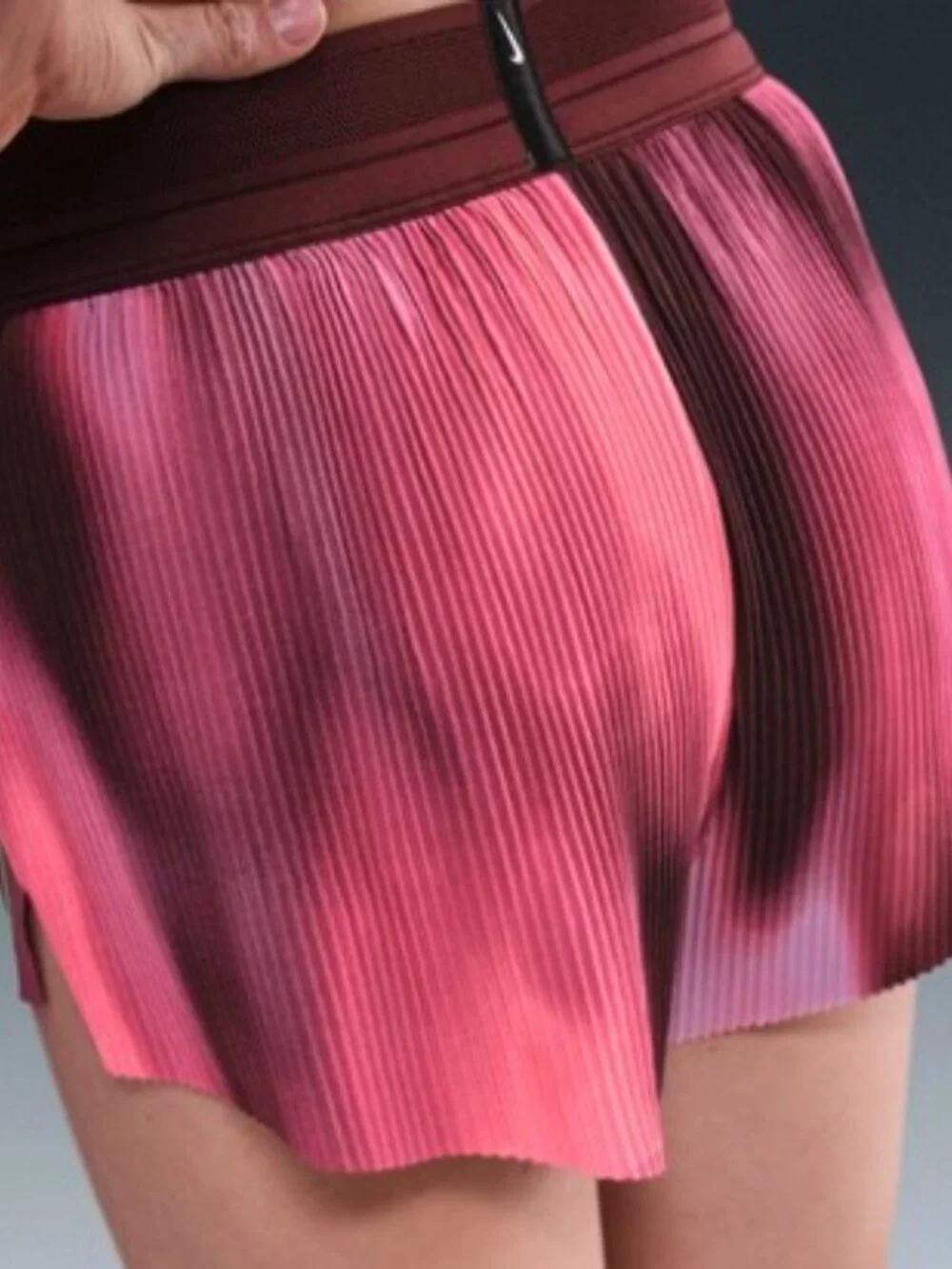 NIKE AEROSWIFT ADV Mid-Rise Brief-Lined Running Shorts in Burgundy Crush Sz MED
